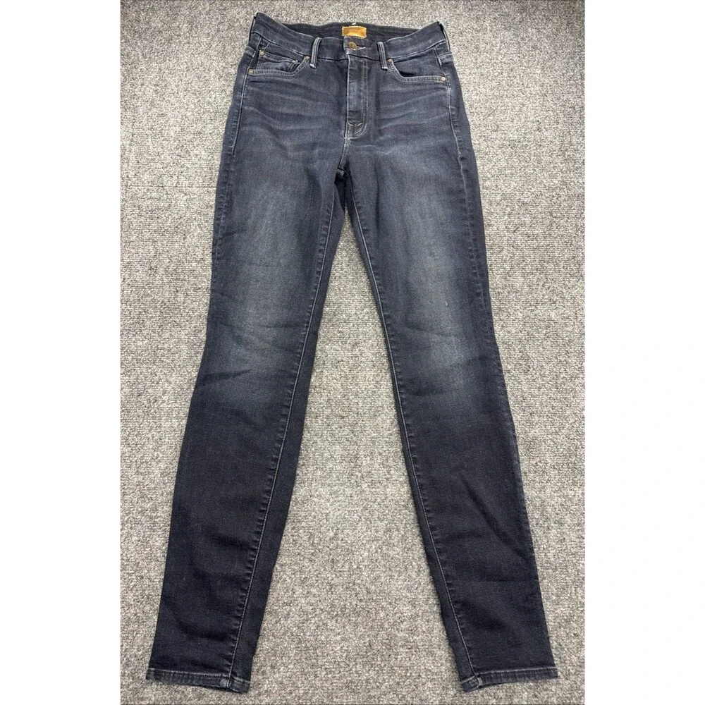 MOTHER High Waisted Looker Jeans Womens 27 Dark Wash Skinny Stretch Designer